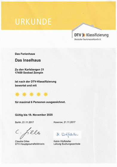 DTV Zertifikat Heringsdorf 2017